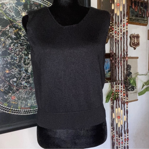VTG Fia Italia Handloomed Knit Sweater tank Top! Rayon/Cotton. Large. - Picture 2 of 14